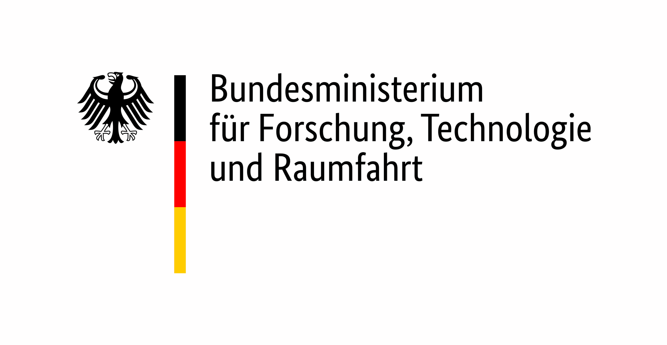 Logo of the German Federal Ministry of Research, Technology and Space (BMFTR). Features the German eagle, black-red-yellow stripe, and ministry name.